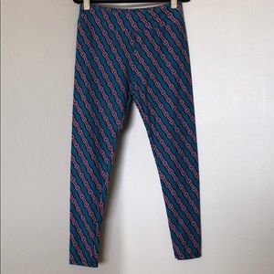 Teal & Pink Aztec print TC Lularoe Leggings